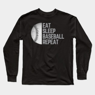 Eat Sleep Baseball Repeat - Long Sleeve T-Shirt